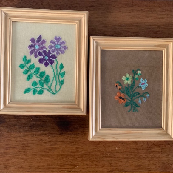 Needlepoint Pictures, Set of 2 - Picture 2 of 7